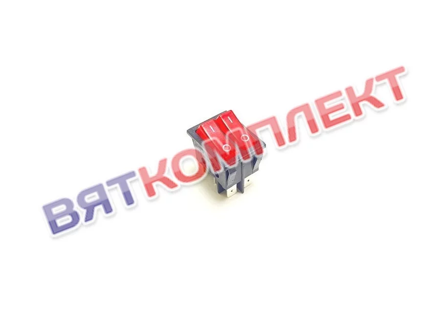 Сетевой выключатель RWB-510 (SC-797) ON-OFF красный двойной с фиксацией с подсветкой 28,0*22,0mm; 15