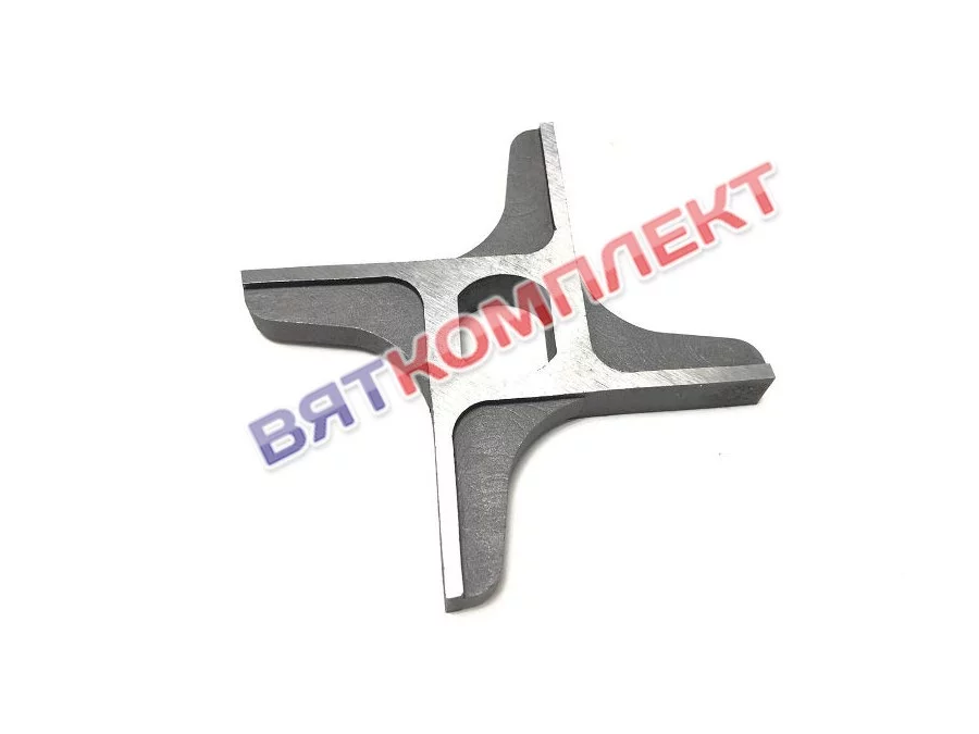 Нож для мясорубки МИМ-600, МИМ-600М, М-600 крестовой двухсторонний (фрезерованный, инструментальная сталь) БЕЗ БУРТА