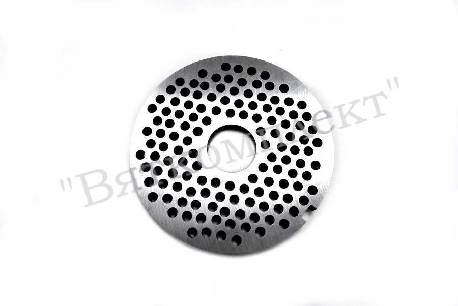 Решетка №2 для мясорубки МИМ-600(М) ,М-600 отверстия 5мм с буртом