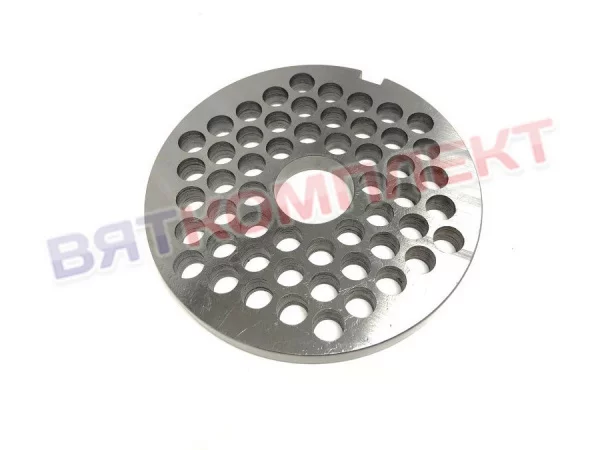 Решетка №3 для мясорубки МИМ-600(М) ,М-600 отверстия 9мм (хром) С БУРТОМ