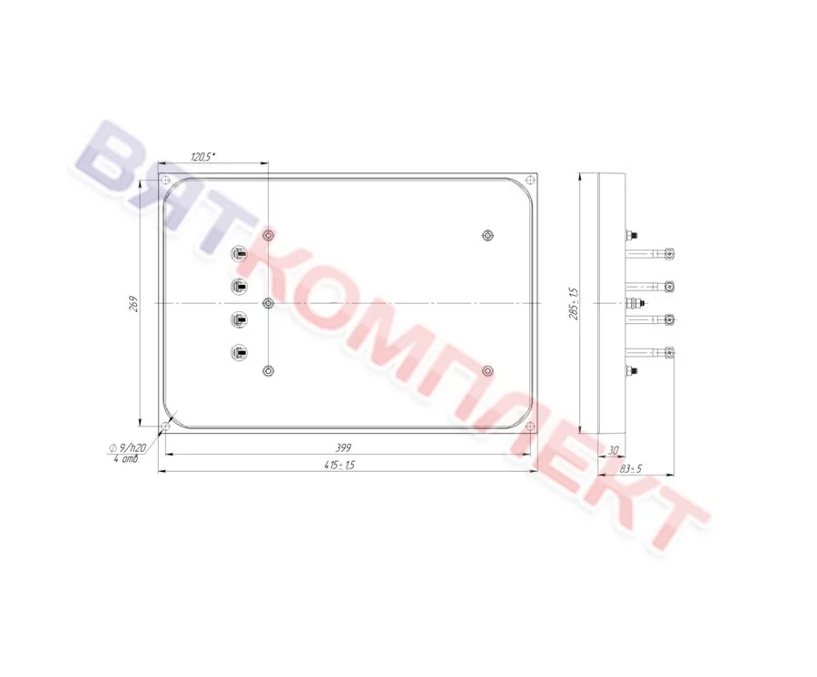 Конфорка КЭТ-0,12 3,0 кВт для плит RADA (РАДА)