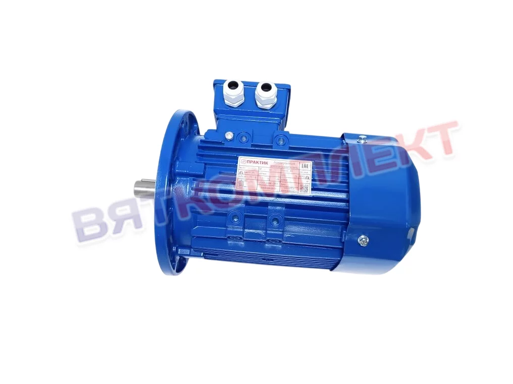 Двигатель мясорубки МЭП-300 АИР 80В4 1,5 квт 1500 об/мин (3081 фланец) Abat