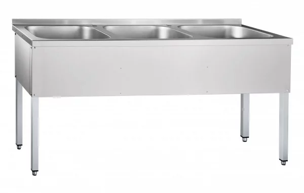 Ванна моечная трехсекционная ВМП-6-3-5РЧ (каркас крашеный) abat / абат