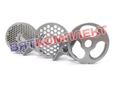 Набор (комплект) решеток и ножей для мясорубки МИМ-600(М),М-600 (фрезерованные, инструментальная сталь) БЕЗ БУРТА