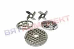 Набор (комплект) решеток и ножей для мясорубки МИМ-600(М),М-600 БЕЗ БУРТА