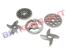 Ножи и решетки (комплект) для мясорубки МИМ-80,МИМ-80-01 (М-50С) с добавлением хрома (без бурта)