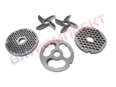 Набор (комплект) решеток и ножей для мясорубки МИМ-600(М),М-600 БЕЗ БУРТА