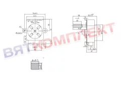 Привод вертела (мотор-редуктор) KXTYZ-1 6W 220V 2 об/мин (квадратное посадочное) для гриля, шашлычницы, духовки, аппарата  для шаурмы