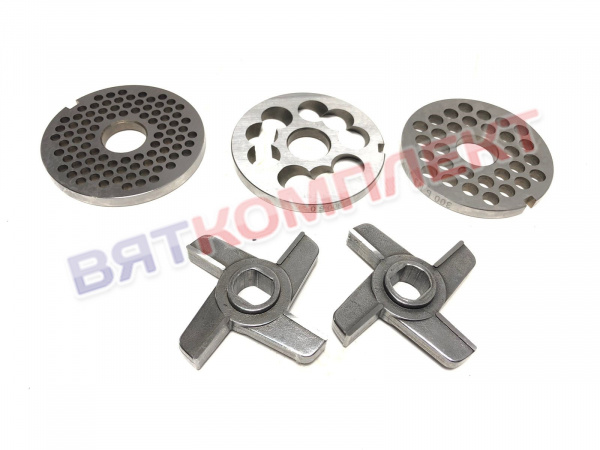 Nabor Reshetok i Nozhej myasorubki MIM_300 s burtom MM UKM s dobavleniem hroma