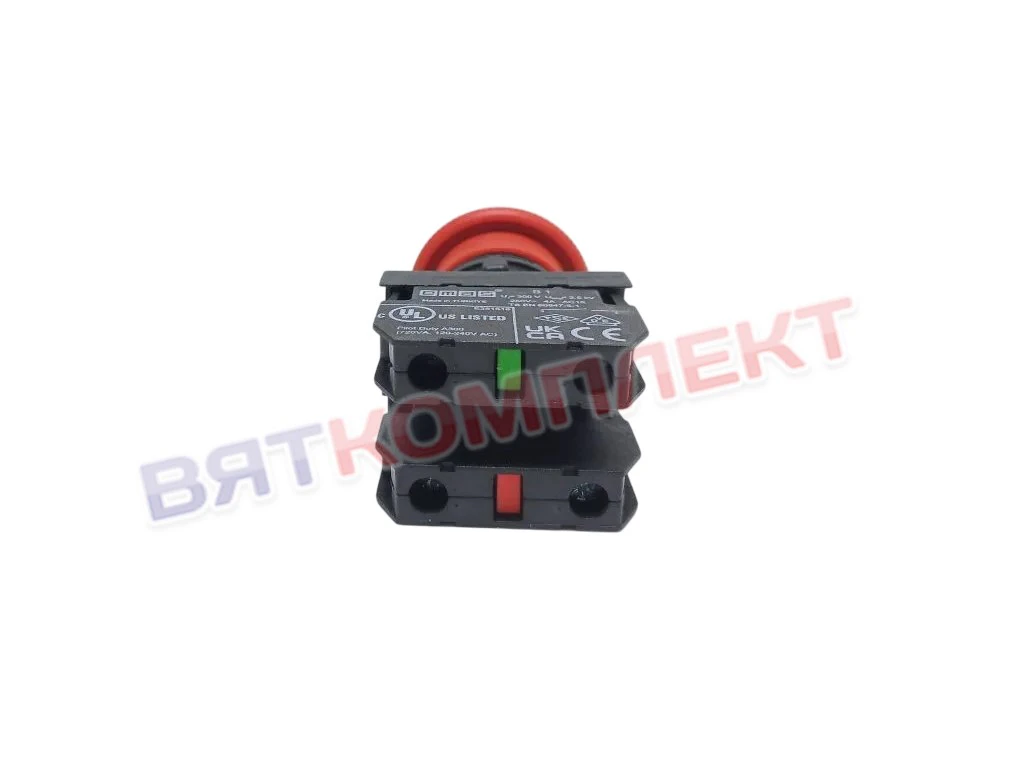 Аварийная кнопка Emas Грибок B102EE (с фиксацией и возвратом поворотом) d40мм 1НО+1НЗ