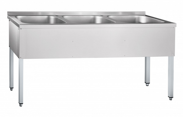 Ванна моечная трехсекционная ВМП-6-3-5РЧ (каркас крашеный) abat / абат