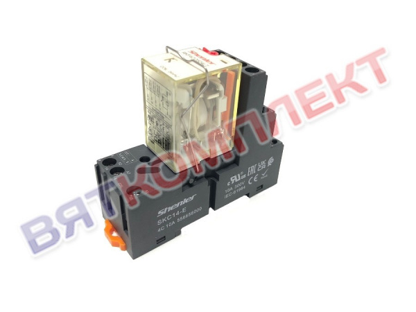 Реле R4-5024 с колодкой и держателем ММУ-1000
