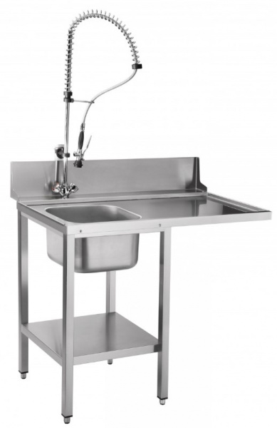 Стол предмоечный СПМФ-7-1 для фронтальной посудомоечной машины МПК-500Ф (с ванной) abat / абат