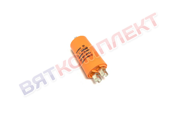 Конденсатор пусковой 10мкФ 450В CBB-60-болт (К78-17) клеммы TITAN 35x65mm
