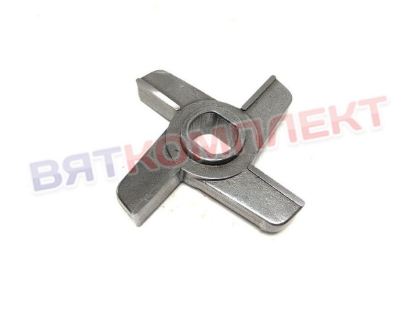 Нож крестовой двухсторонний 764 для мясорубки МИМ-300 (МИМ-300М;-350), ММ(УКМ), МЭП-300(Н;Н-01) (хром) с буртом