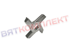 Нож для мясорубки МИМ-300.01.008 (МИМ-300М;-350), ММ(УКМ), МЭП-300(Н;Н-01) крестовой двухсторонний без бурта