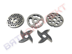 Ножи и решетки (комплект) для мясорубки МИМ-80(-01),М-50С,ММП,М-80 без бурта