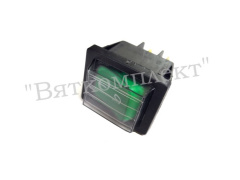 Переключатель 2-х позиционный зеленый, влагостойкий (Выключатель 0401/L/G T6 C2 B01)
