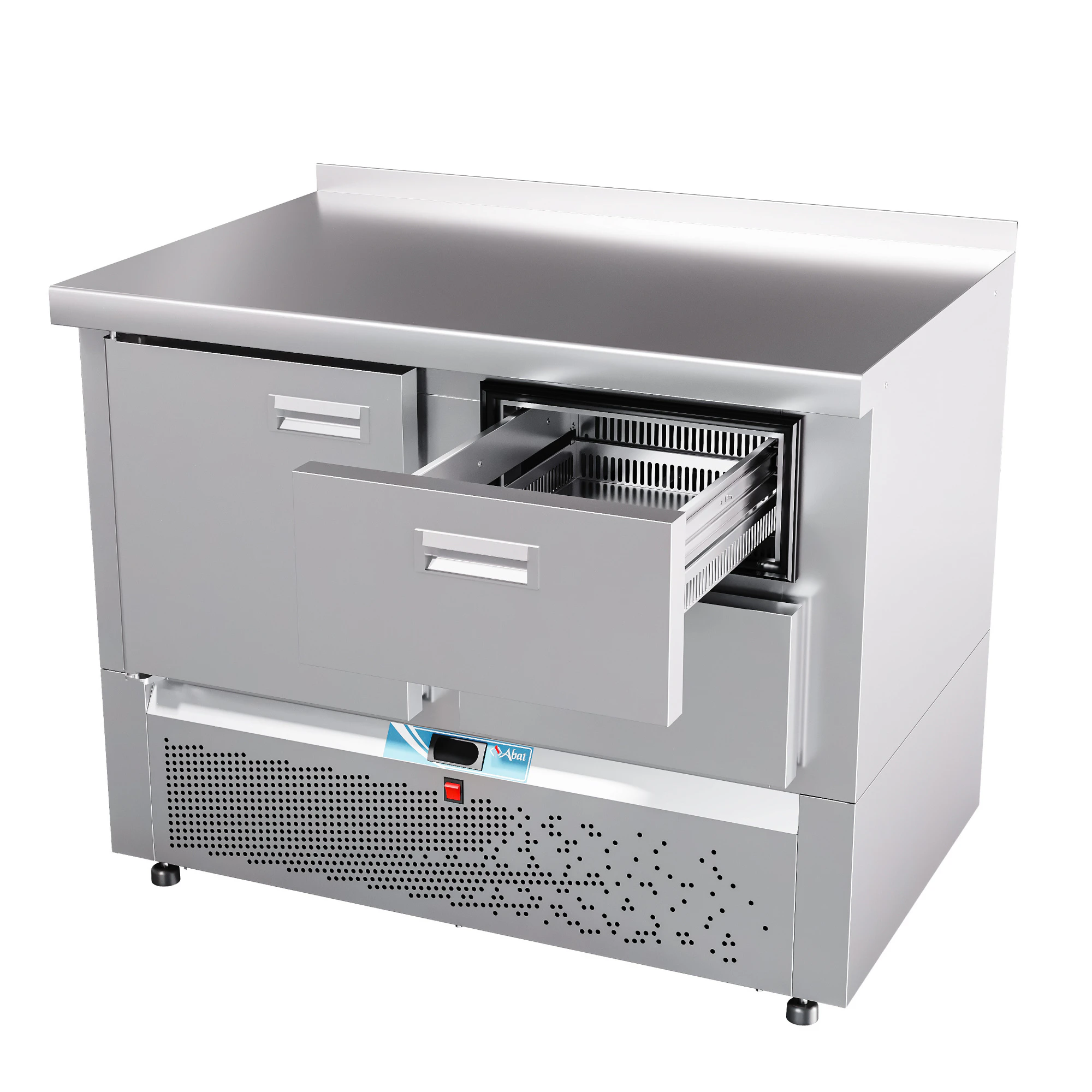 Стол холодильный среднетемпературный СХС-70Н-01 (дверь, ящики 1/2) с бортом Абат (Abat)