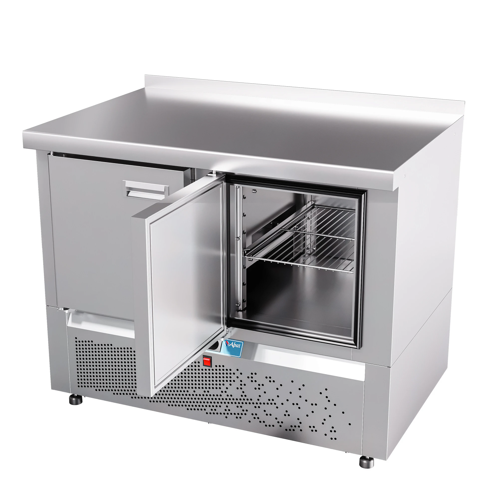 Стол холодильный среднетемпературный СХС-70Н-01 (дверь, дверь) с бортом Абат (Abat)