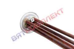 ТЭН водонагревателя Thermex 2000W, RF, медь+нерж, фланец 64мм, под анод М4, L310мм. Термекс (1300W+700W)