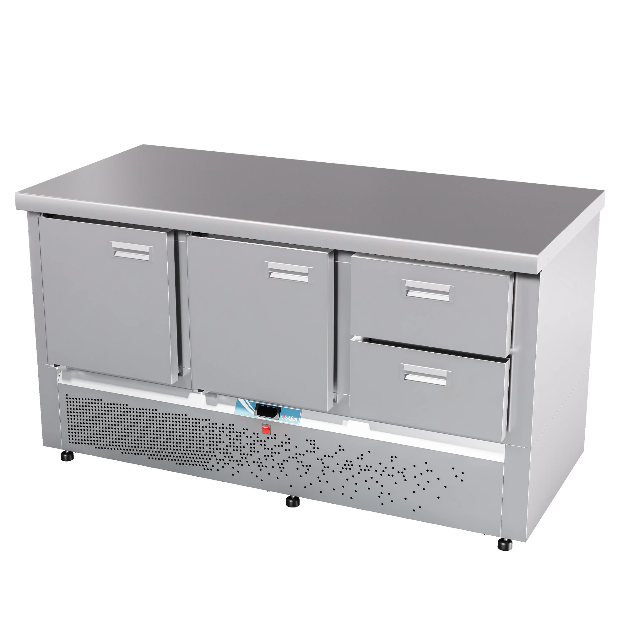 Стол холодильный среднетемпературный СХС-70Н-02 (дверь, дверь, ящики 1/2) без борта Абат (Abat)